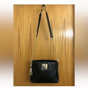 DKNY Black Genuine Leather Crossbody Bag